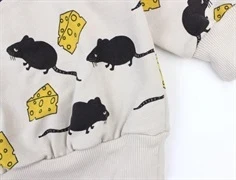 Mini Rodini sweatshirt light grey mouse/cheese